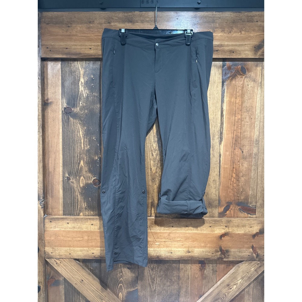 REI Sahara Roll Up Hiking Pants Womens 12 Gray Convertible Stretch Capri Outdoor